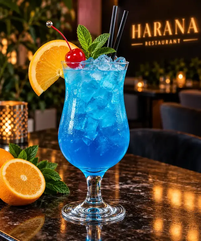 Cosmopolitan cocktail served with lime and citrus garnish