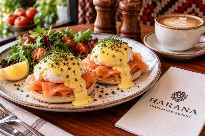 Egg Royale with smoked salmon, poached eggs and hollandaise sauce